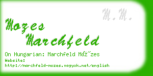 mozes marchfeld business card